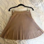 Princess Polly Elegant Tan Pleated sweater Skirt Photo 0