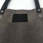PANHANDLE RED LEATHER COMPANY Logo Branded Gray/Black Double Handles Tote Purse Photo 8