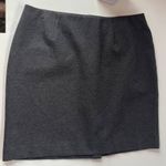 J.Jill Ponte Pencil Skirt Sz MP Charcoal Gray Stretch PullOn Knee Length Career Photo 2