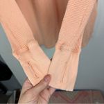 Aerie  Dance Club Long Sleeve Thermal Waffle Knit Top Sz Small Peach Disco Ball Photo 15