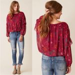 Free People  Wildflower Blouse Small Photo 1