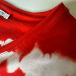 Chico's Tie Dye V-Neck Short Sleeve Tee Size 2 Large Americano Patriotic Summer Photo 5