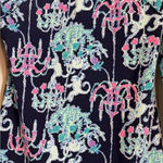 Lilly Pulitzer Skipper Dress Womens XXSmall Long Sleeve Pop Up Monkey Trouble Photo 7