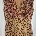 EXPRESS Cheetah Print Hot Pink Dark Brown Spots zipper back Small NWOT Photo 2