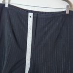 Terry Lewis Black Dress Pants with Metallic Blue Stripe Size 24 Photo 6