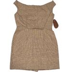 NEW Ports 1961 Brown Plaid Linen Sleeveless Dress Size 8 Photo 3