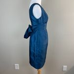 Jenny Yoo Collection Dress 0 Blue Empire Tie Back V-Neck Pleated Above Knee Photo 3