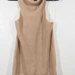 Naked Wardrobe NWT Tan In Knit For Love Open Back Sweater Size M/L Photo 0