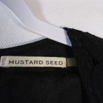 Mustard Seed Black Lace Plunging V Neck Mini Dress Witchy Size L Photo 8