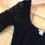 𝅺LUNACHIX scoop neck long sleeve floral lace dress size small Photo 3