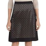 White House | Black Market A Line Black White Skirt WHBM ~Women's Size 00 Photo 0