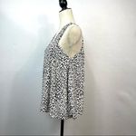 ZARA Black/White Jacquard Leopard Cheetah Print sleeveless V Neck Size S Photo 3