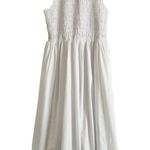Madewell NWD Melody Bubble Hem Smocked Midi Dress White Size Medium Photo 3