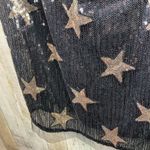 Tommy Hilfiger  Size 8 Black & Gold Sequin Gold Star Sleeveless Lined Mini Dress Photo 4