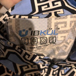 IBKUL Women's XL 1/4 Zip Pullover Geometric Print Blue Black UPF 50+ Cooling Top Photo 3