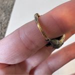 Vintage 1960s Vendome Adjustable Gold Nugget Style Ring w Rhinestones Photo 6