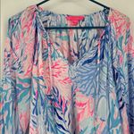 Lilly Pulitzer  Pink and Blue Patterned Top Size XL Photo 3
