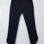 Driftwood Jeans Candace Midrise Capri Cropped Ruffled Hem Black Denim Photo 0