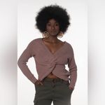 Love Tree  Color Block Cozy V-Neck Criss Cross Sweater Photo 9