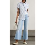 Mother The Twister Flood Jeans Light Wash Wide Leg Size 28 Vintage Paintercore Blue Photo 2