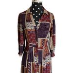 Skies Are Blue Womens Dress Size XS Button Front Patchwork Maxi Prairie Hippie Photo 2