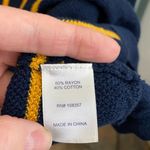st. john's bay St John’s Bay Navy and Yellow Striped Sweater Size XXL‎ Photo 4