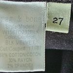 Rag and Bone High Rise Ankle Skinny Black Velvet Women's 27 Photo 11