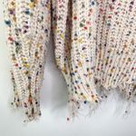 Main Strip  Womens Chunky Knit Sweater Size M Distressed Polka Dot Cozy Cream Photo 1