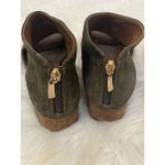 Rowen Green Suede Leather Peep Toe Cut Out Bootie Dress Shoe 8 Photo 2