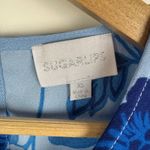 Sugar Lips  Skyline Floral Papillon‎ Puff Sleeve Midi Dress Size XS Blue Cottage Photo 7