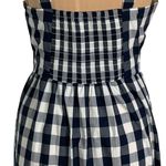 J.Crew Blue White Buffalo Gingham Check Midi Dress Size S Nautical Resort Rush Photo 5
