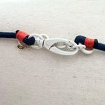 J.Crew Nautical Long Cording Rope Ball Wooden Bead Statement Beach Boho Necklace Photo 2