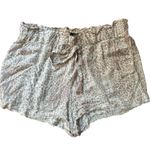REWASH  Cream Tan Leopard Animal Print Paperbag Shorts Size XL Photo 2