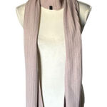 ALLSAINTS Beige Wool Blend Beanie and Scarf Matching Set Ribbed Winter Snow Photo 0