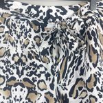 Bebe Short Women's 4 White Black Leopard Into The Wild Belt Tie Night Out NWT Photo 1
