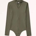 Abercrombie & Fitch  Terracotta long sleeve Ribbed Bodysuit size Small Photo 0