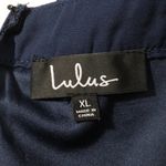 Lulus NWOT  Twirling Around Navy Blue Lace Skater Dress Photo 11