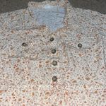 Lucky Brand Printed Short Sleeve Shirt Dress Cream Floral XL Photo 5