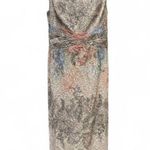 Adrianna Papell  Women Off Shoulder Textured Pastel Metallic Floral Maxi Dress 16 Photo 0