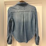 Rails  Dana Blue Denim Chambray Shirt Distressed Hem Size XS Photo 2