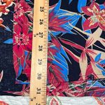 Umgee  small/medium women's floral cover up with tasseled sleeve edges blue pink Photo 2