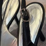 Nina Black Matte Satin-Like Heels Size 9.5 Photo 5