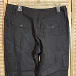 Whitewash Black 100% Linen Dressy Pants Slacks Size 8 Natural Fibers Photo 8