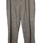 Sundance  Pants Rayon‎ Embroidered Floral Axtec Cargo Hiking Gray Women’s Size 2 Photo 0
