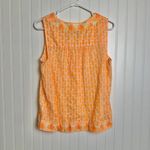 Vineyard Vines  orange pineapple print sleeveless top size small L31 Photo 4