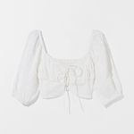 Bershka Boho Crochet Blouse Top Shirt Photo 2