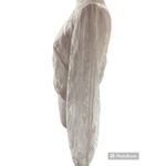 Trendy J's Women's Large Long Sleeve White Lace Top Photo 7