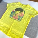 Vintage Jimi Hendrix Neon Yellow Baby Tee Shirt Size S Photo 3