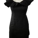 Dissh NWT ISABELLE Black ruffle on off the shoulder linen mini dress size 2 Photo 0