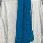Women’s semi sheer diamond print wrap and tie scarf blue and black OS Multiple Photo 0